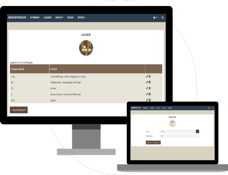 Lager in BeeInTouch