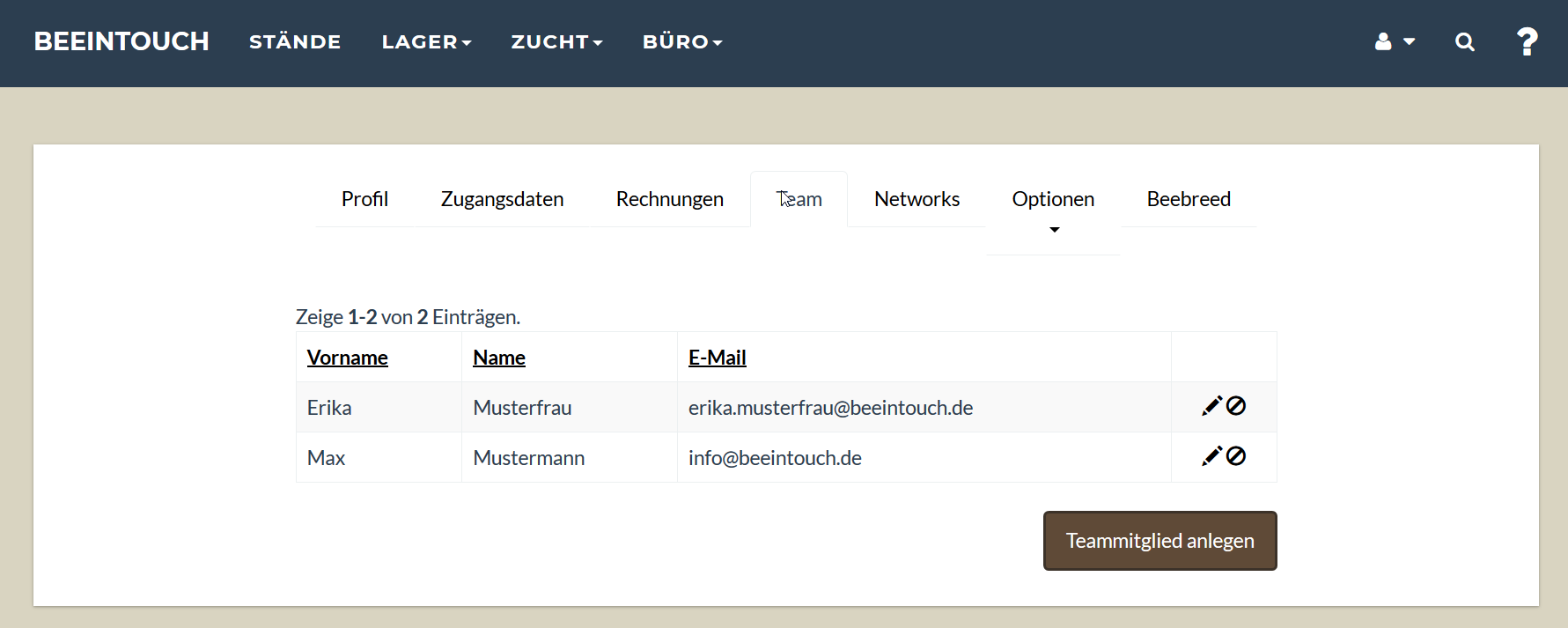 BeeInTouch - Team